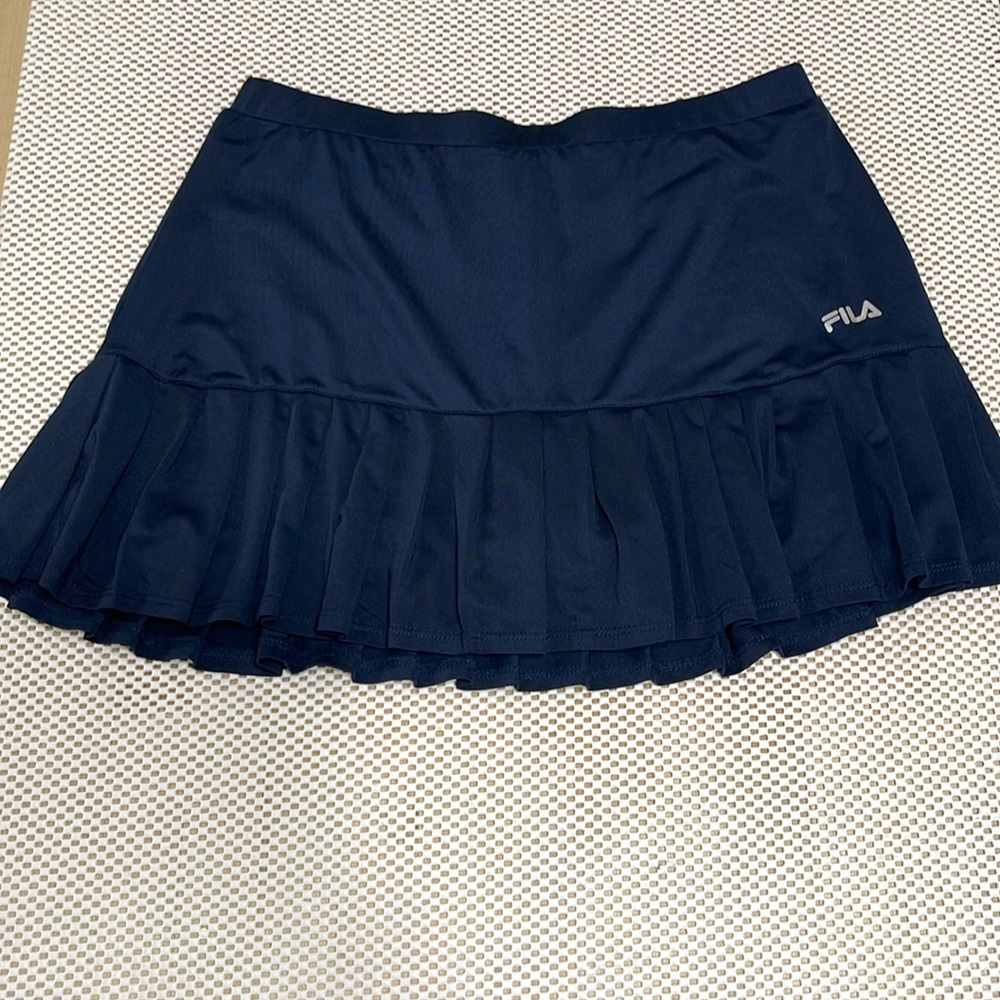 Fila Women's Navy Blue Pleated Shorts